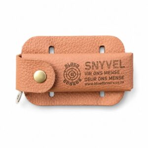 Donkerbruin leerbadsakkie vir reis en toiletware